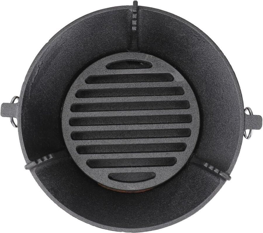Gietijzeren Grill Outdoor Kookgerei Buiten Koken Draagbaar Ontwerp 26cm Zwart