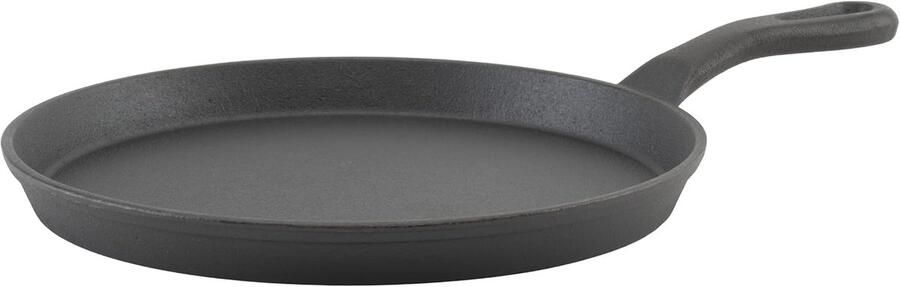 Gietijzeren Grill Pan Koekenpan Lekker Koken Gelijkmatige Warmte 25 cm Zwart
