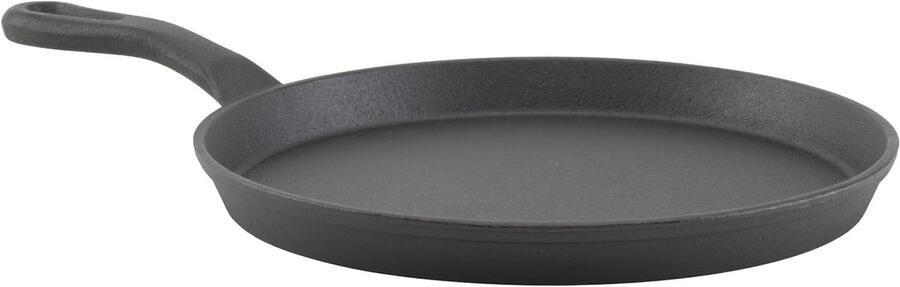 Gietijzeren Grill Pan Koekenpan Lekker Koken Gelijkmatige Warmte 26 cm Zwart