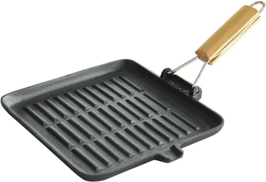 Gietijzeren Grillpan 24 cm Geschikt voor Alle Warmtebronnen