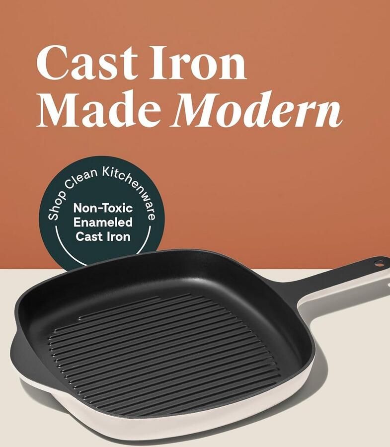 Gietijzeren Grillpan 27 cm met Verhoogde Ribbels voor Inductie en Oven - Foto 2