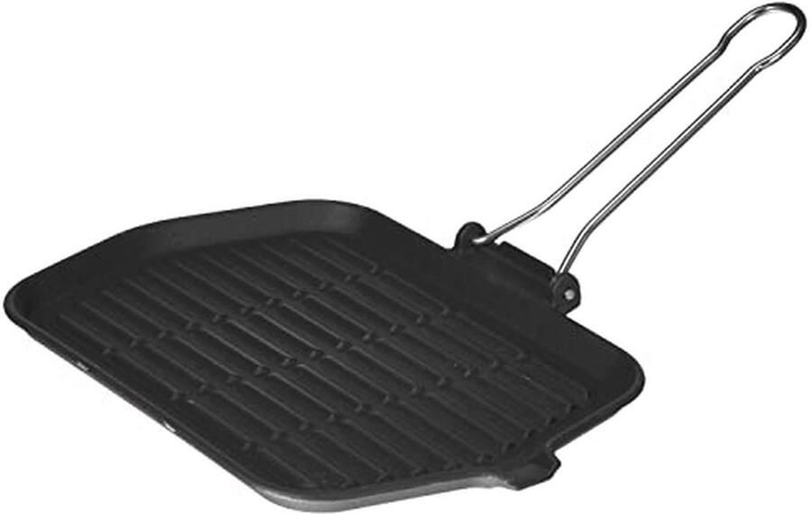 Gietijzeren Grillpan 30 x 21 cm Antraciet