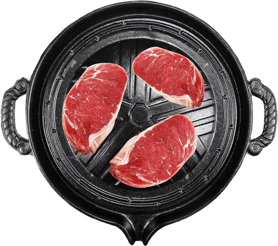 Gietijzeren Grillpan Barbecue Plaat Buiten Koken Met Kantelfunctie 28 cm Diameter