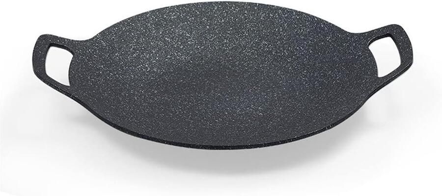 Gietijzeren Grillpan Koekenpan Bakplaat Lekker Koken Antiaanbaklaag Diameter 33cm Zwart