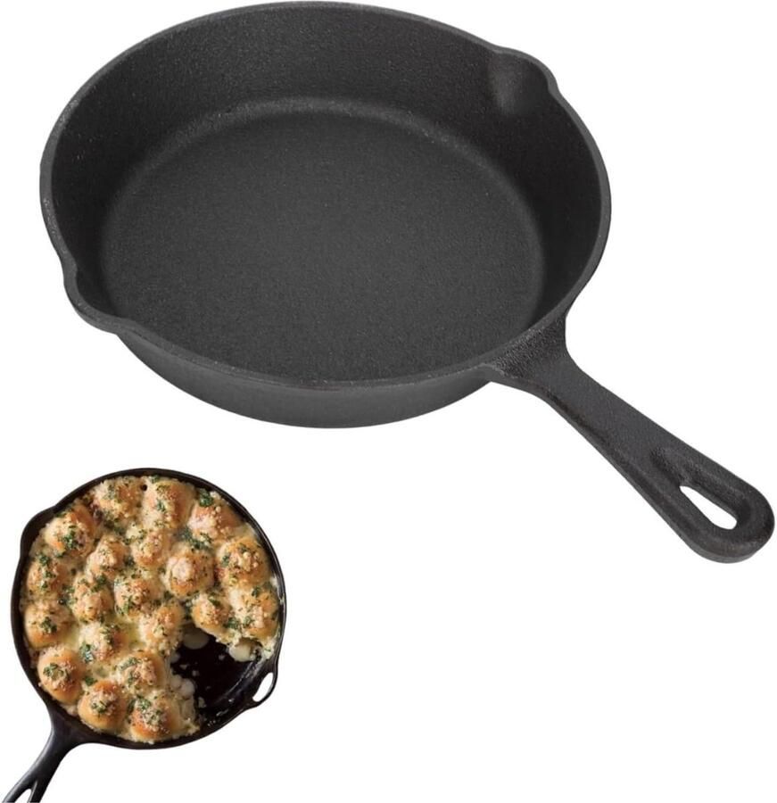 Gietijzeren Grillpan Koekenpan Koekepan Koken Bakken Met Anti-aanbaklaag 10 cm Zwart