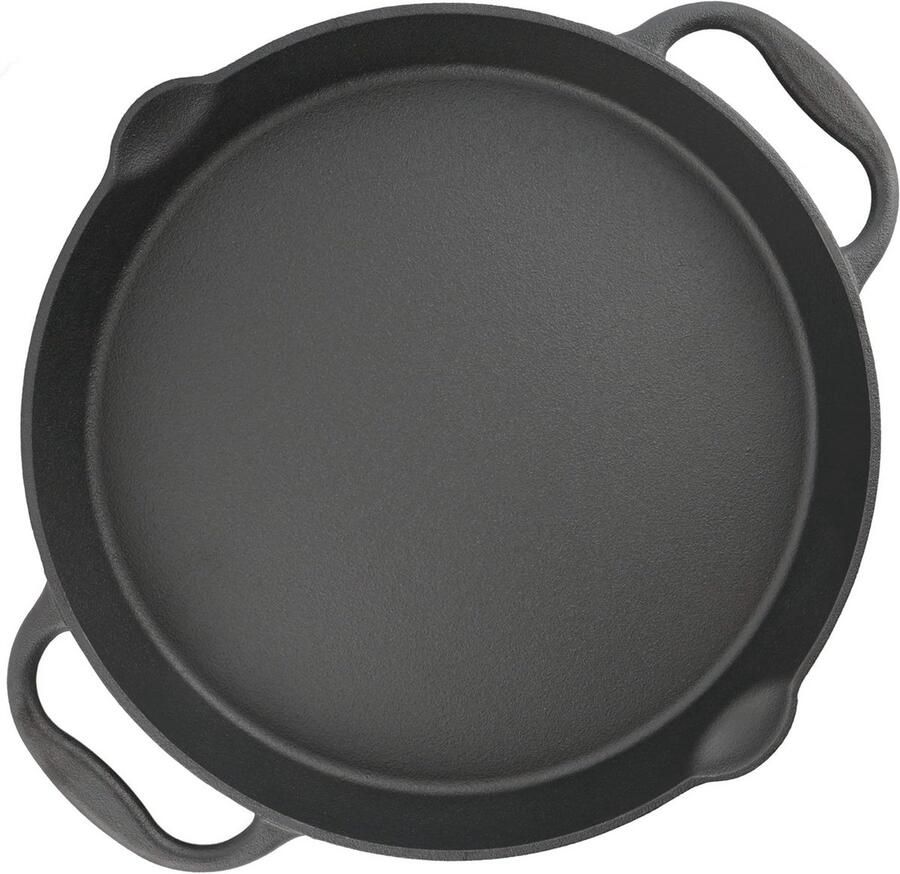 Gietijzeren Grillpan met Handgrepen en Schenkuit Diameter 40 cm