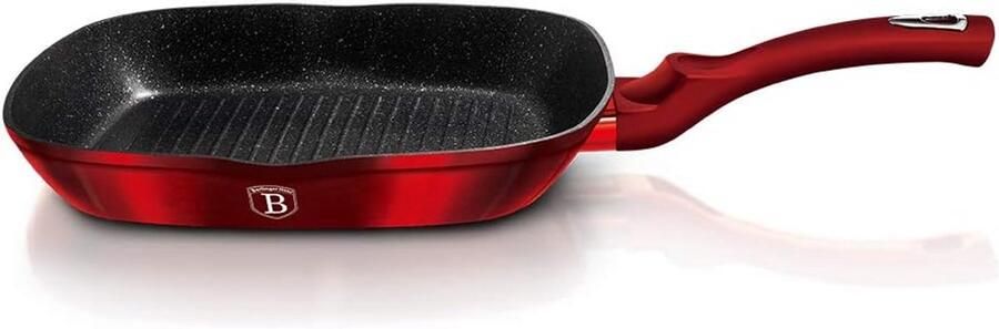 Gietijzeren Grillpan met Schenktuit 28 cm Geschikt voor Alle Fornuizen inclusief Inductie