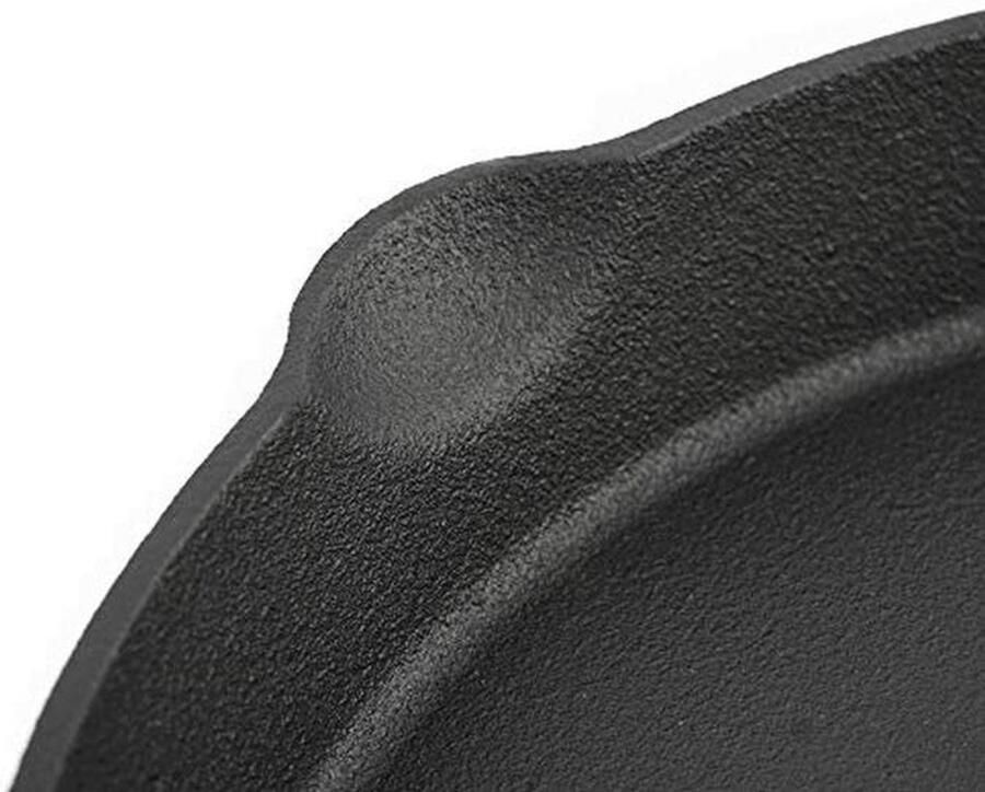 Gietijzeren grillpan met twee handgrepen en schenktuiten 30 cm - Foto 3