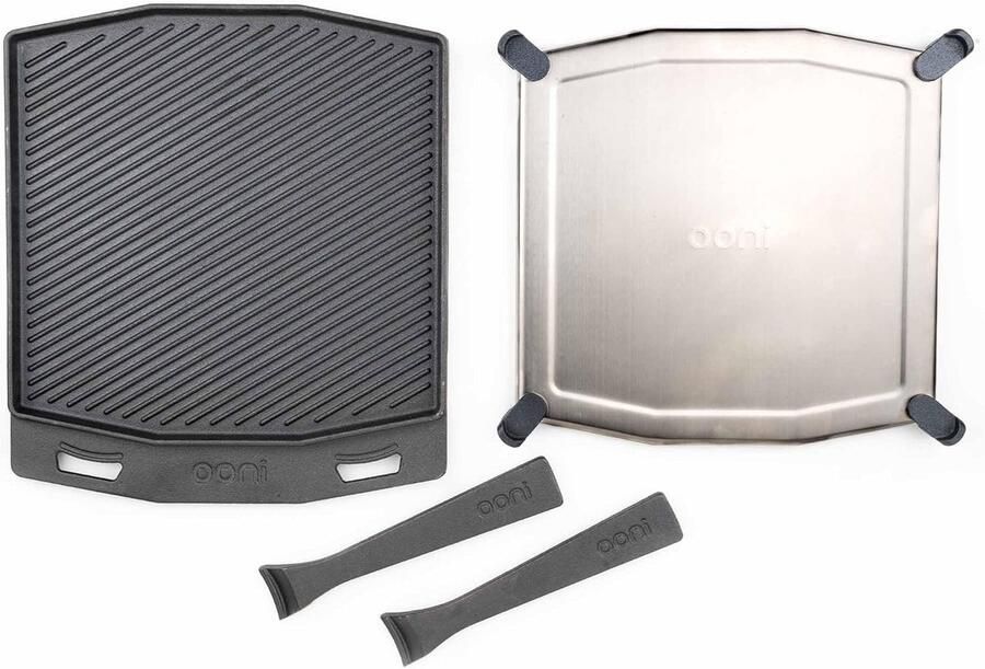 Gietijzeren Grillpan Omkeerbaar voor Pizzaoven en BBQ