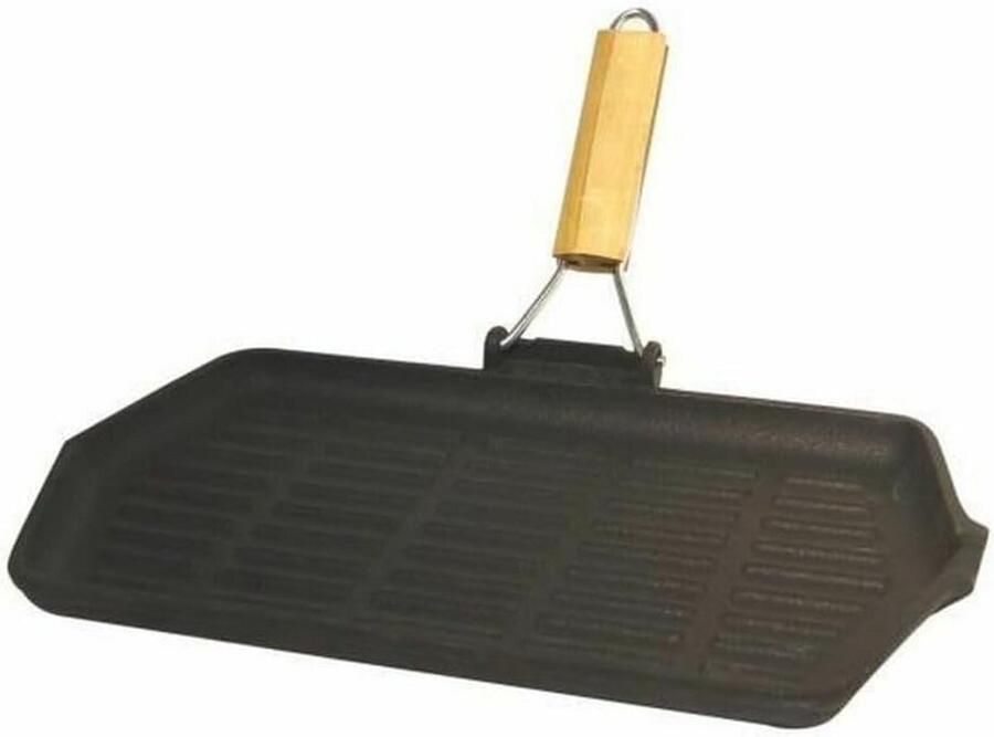 Gietijzeren Grillpan Rechthoekig 33.5 x 19.5 cm Geschikt voor Inductie