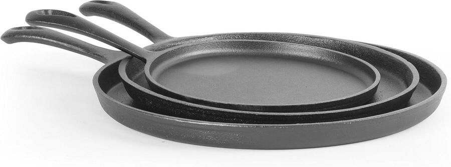 Gietijzeren Grillpan Set Gietijzer Kookgerei Thuis en Buiten Koken 3 Delige Set