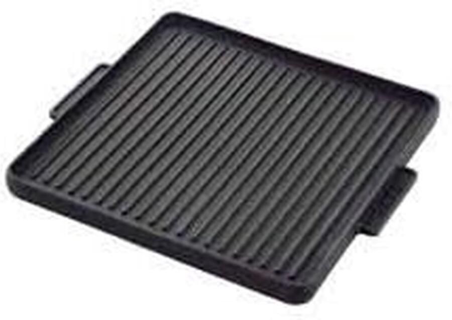 Grill Pan Steak Pan Buiten Koken Dubbelzijdig Gebruik 40 x 40 cm Zwart