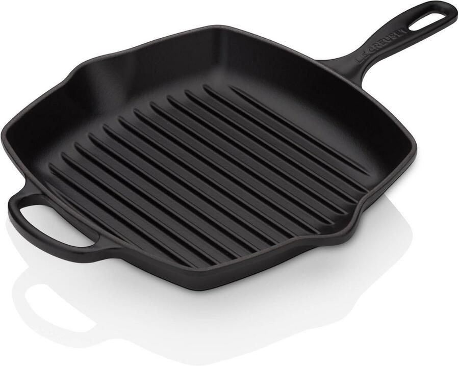 Gietijzeren Grillpan Vierkant Voor Kookplaat en Oven