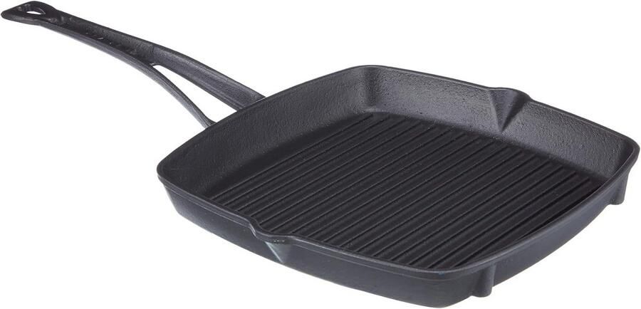 Gietijzeren Grillpan Vierkant voor Vlees Vis en Groenten
