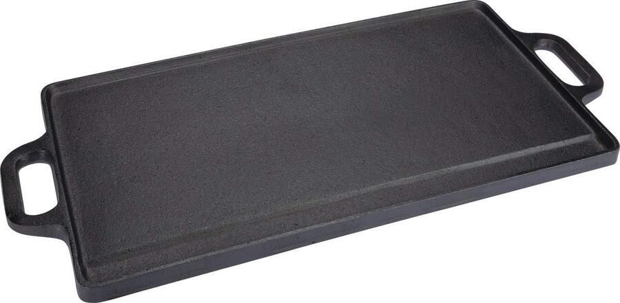 Gietijzeren Grillplaat 42 cm Dubbelzijdig Gebruik Geschikt voor Gas en Oven