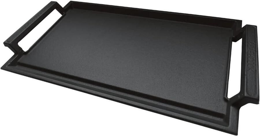 Gietijzeren Grillplaat Bakplaat Pannen Buiten Koken Gelijkmatige Warmte 43 x 23 cm Donkergrijs