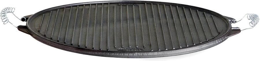 Grillplaat BBQ Pan Buiten Koken Gietijzer 32 cm Zwart