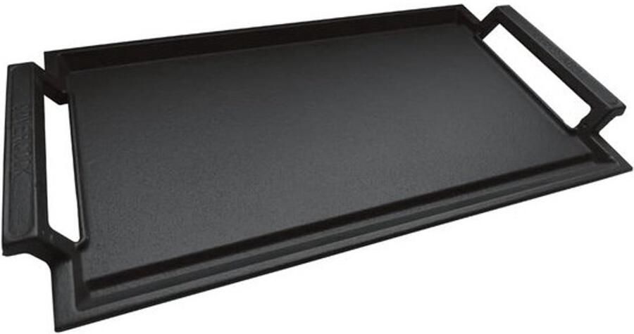 Gietijzeren grillplaat Bakplaat Gelijkmatig garen Natuurlijk materiaal 43 x 23 cm Donkergrijs