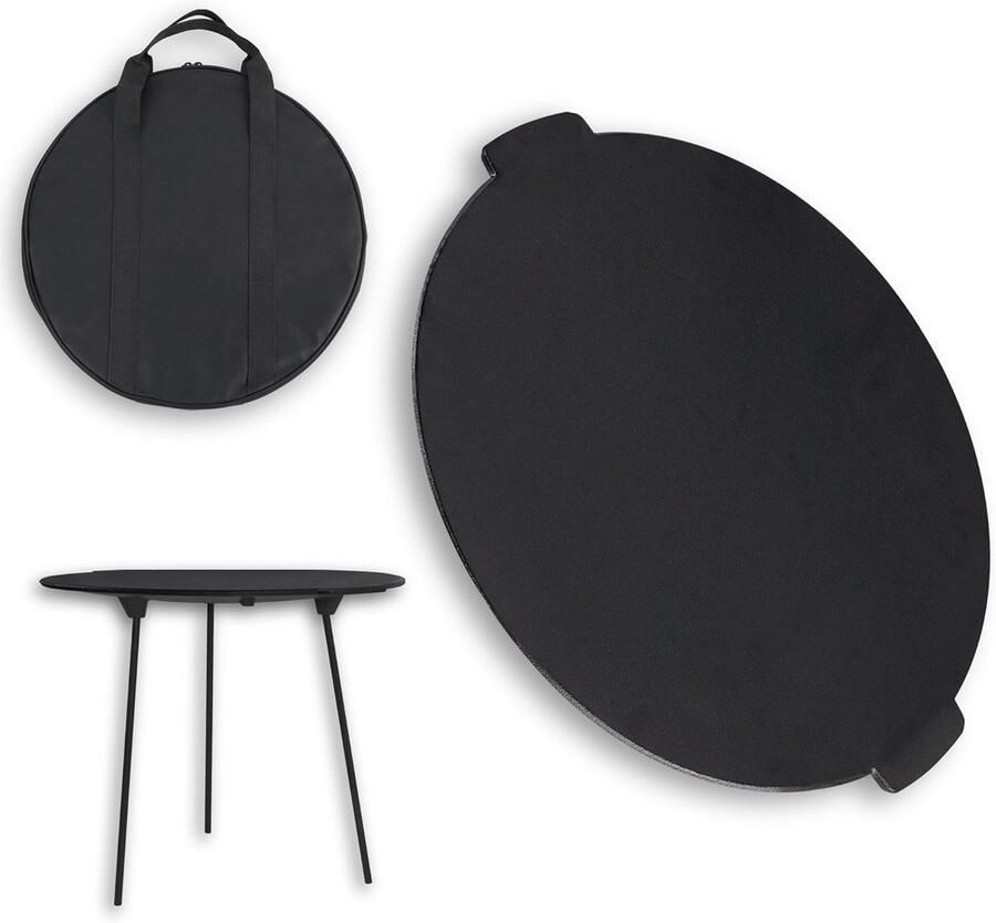Gietijzeren Grillplaat Barbecue Accessoire Buiten Koken Met Drip Pan Diameter 45cm
