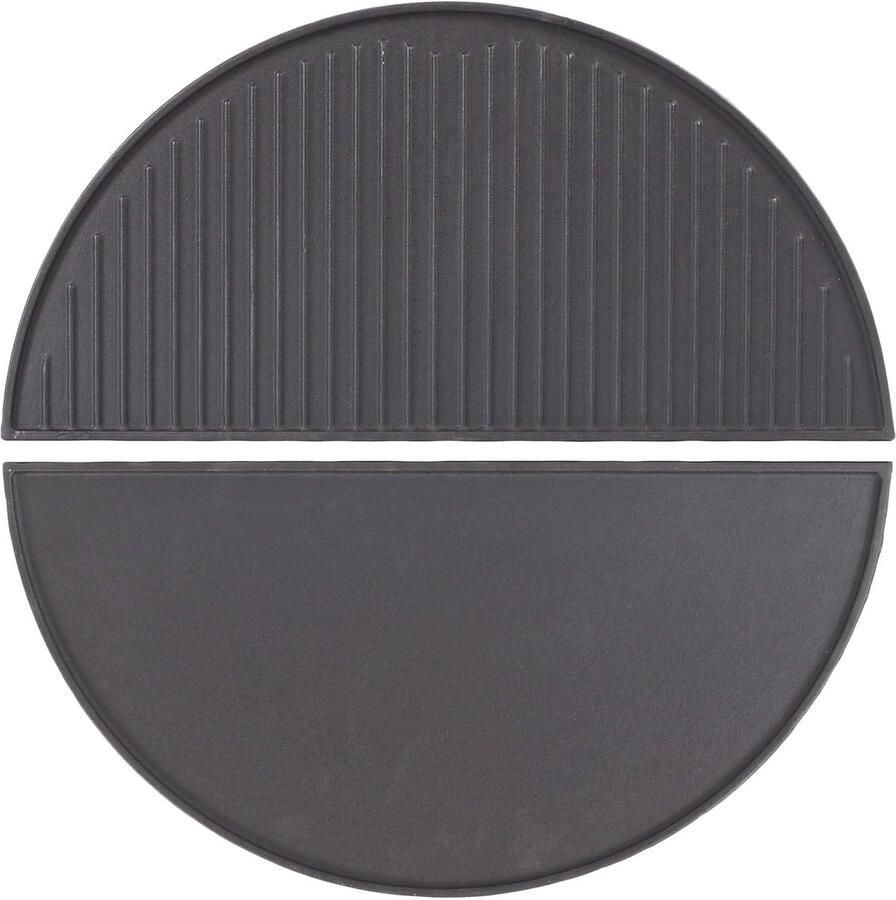Gietijzeren Grillplaat BBQ Plaat Bakplaat Buiten Koken Grillen Optimale Warmteopslag 49.8 x 24.3 cm Zwart