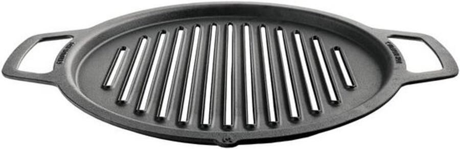 Gietijzeren Grillplaat Buiten Koken Kampvuur Accessoire Gelijkmatige Warmteverdeling 45 cm Diameter Zwart