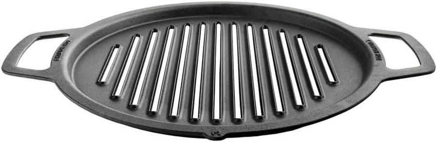 Gietijzeren Grillplaat Buiten Koken Kampvuur Accessoire Gelijkmatige Warmteverdeling 45 cm Diameter Zwart