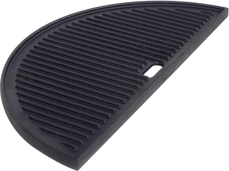Gietijzeren grillplaat Halve maan Buiten koken Geribbeld oppervlak 445 cm Zwart