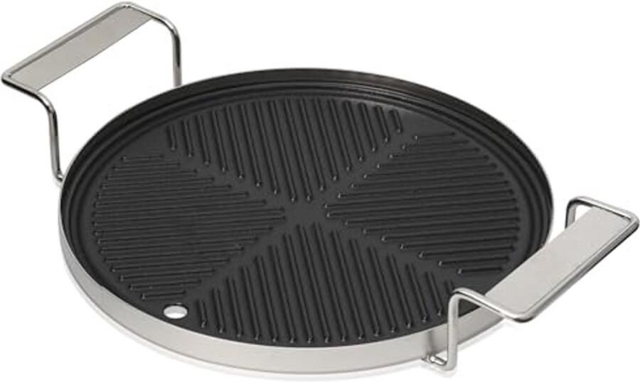 Gietijzeren Grillplaat Vervanging voor Omkeerbare Ronde Kookpan 30 cm