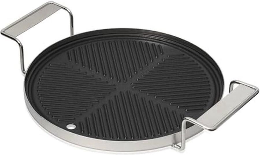 Gietijzeren Grillplaat Vervanging voor Omkeerbare Ronde Kookpan 30 cm