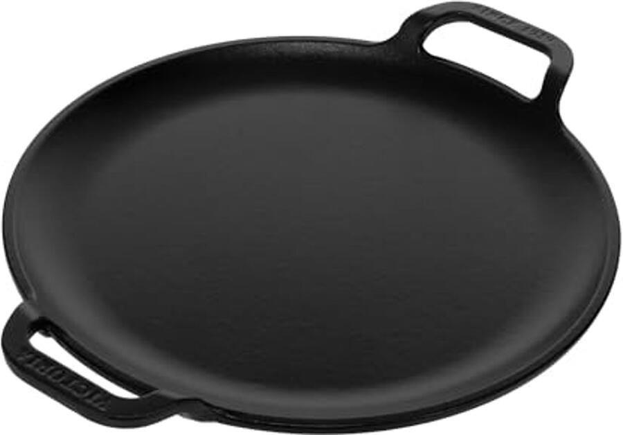 Gietijzeren Grillplaat voor Pizza Ø 25 cm Geschikt voor Inductie Vuur Oven en Grill