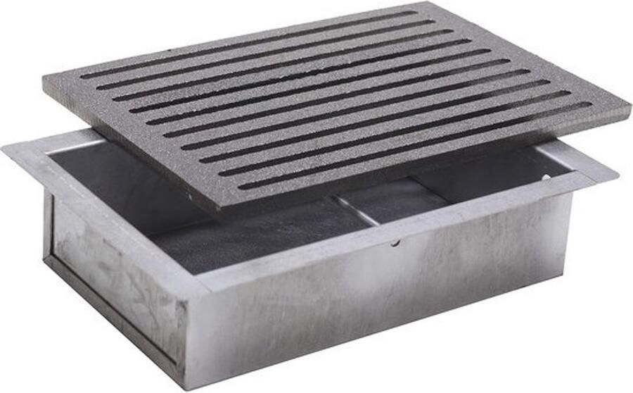 Gietijzeren Grillrooster 20 6x30 cm met Aslade Ideaal voor Open Haard