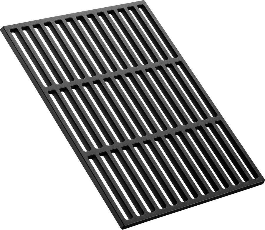 Gietijzeren grillrooster 29 x 38 cm barbecuerooster voor houtskoolgrill en gasgrill gietijzeren rooster voor BBQ grill inzetrooster geëmailleerd vierkant