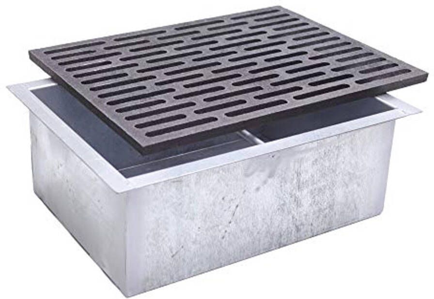 Gietijzeren Grillrooster 30x40 cm met Asopvangbak voor Open Haard