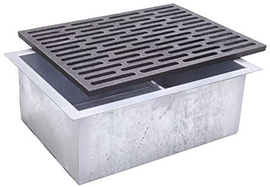 Gietijzeren Grillrooster 30x40 cm met Asopvangbak voor Open Haard