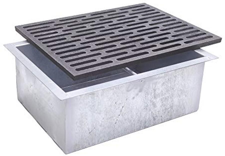 Gietijzeren Grillrooster 30x40 cm met Asopvangbak voor Open Haard