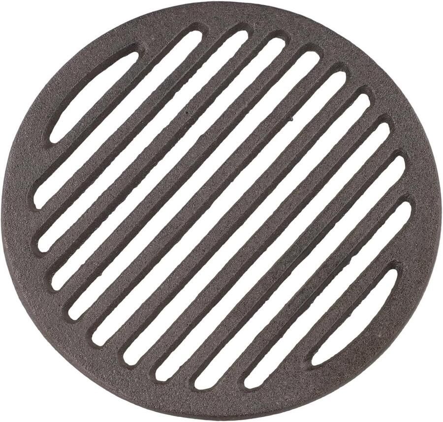 Gietijzeren BBQ Rooster Kookrooster Grill Gelijkmatig Roosteren Robuust Gietijzer 17CM Rond Zwart