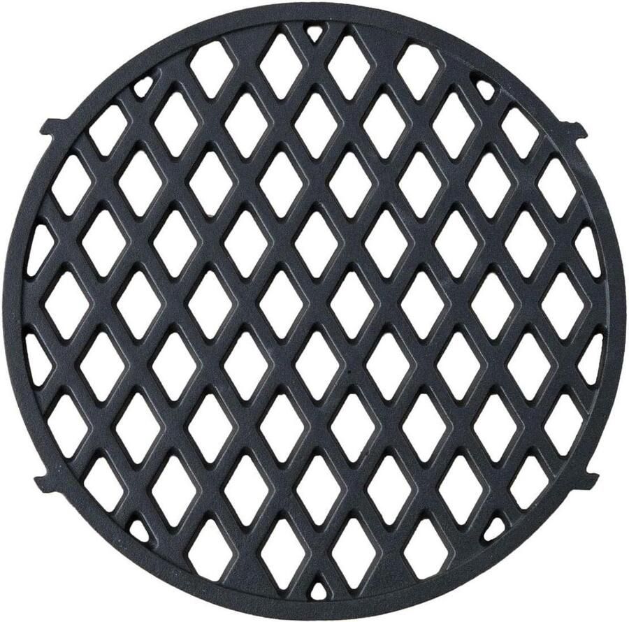 Gietijzeren Grillrooster BBQ Rooster Kamperen en buiten koken Optimale warmteverdeling 30.5 cm diameter Zwart