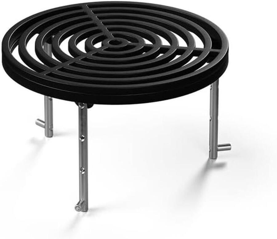 Gietijzeren Grillrooster Extra Grilloppervlak Perfect Grillen In Hoogte Verstelbaar Ø 26 cm Zwart