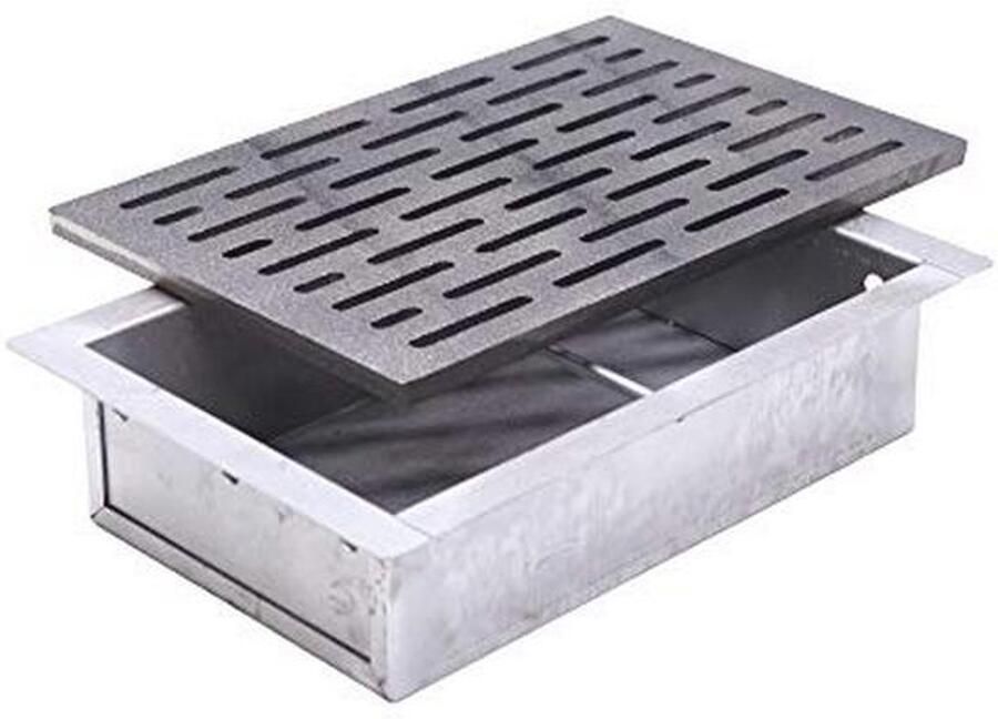Gietijzeren grillrooster met aslade 20x30 cm