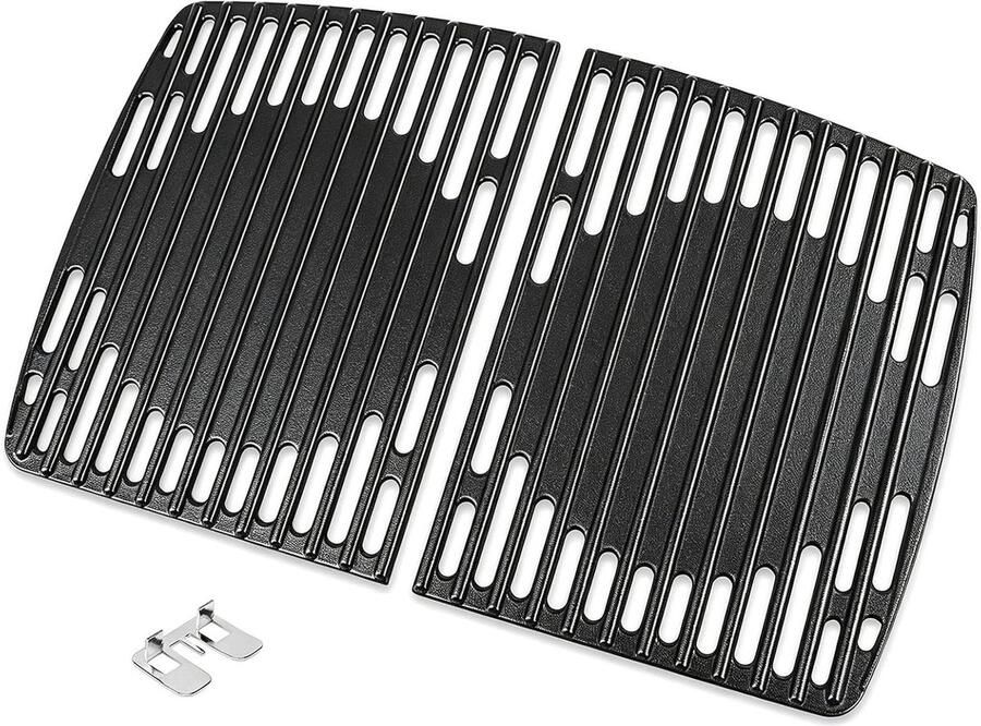 Gietijzeren Grillrooster Reserveonderdelen Barbecue Grillplezier Optimaliseren Warmteopslag Gelijkmatige Verdeling 32 x 48 cm Zwart