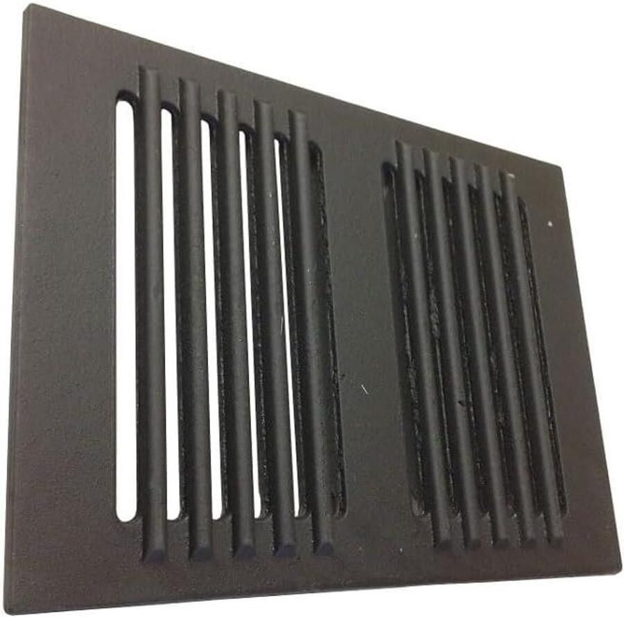 Gietijzeren Grillrooster Schoorsteenrooster Raster Open Haard Grillen As en Ventilatie 318 x 248 cm Zwart