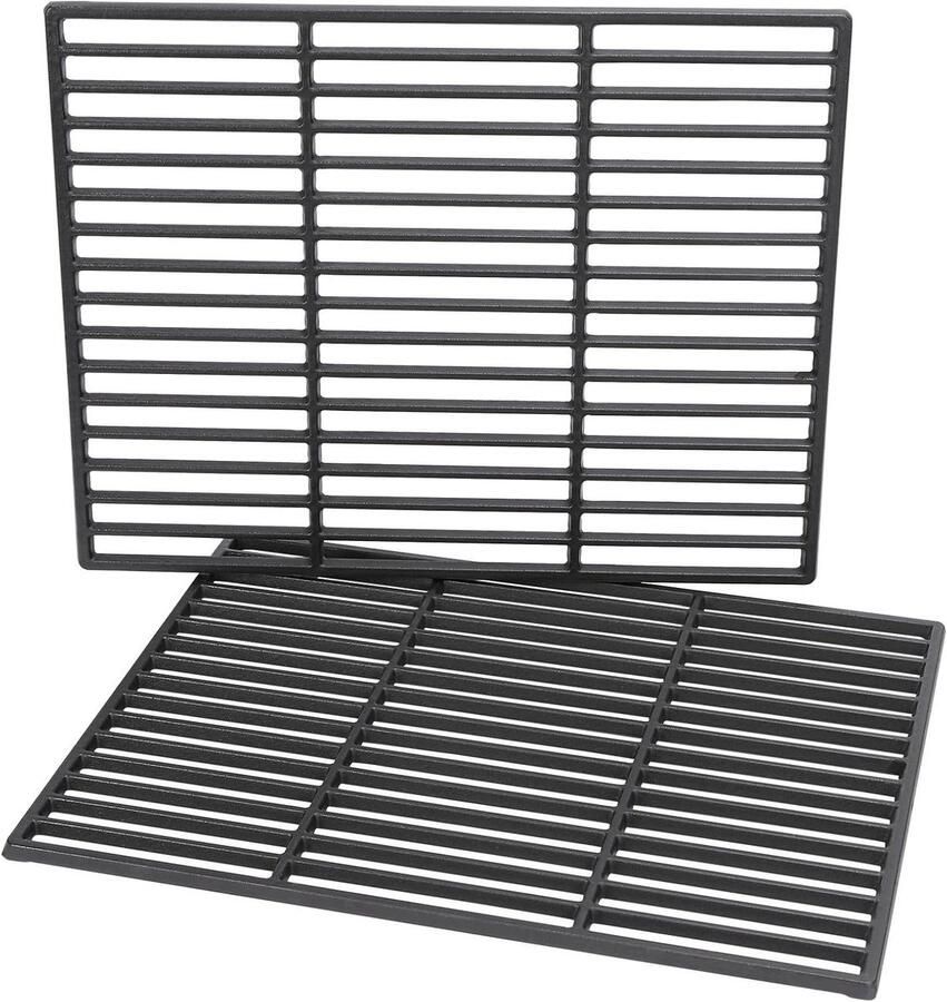 Gietijzeren grillrooster Vervangend rooster Beter grillen Uitstekende warmtegeleiding 46 x 71 cm Zwart