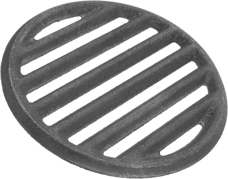 Gietijzeren Grillrooster Vuurrooster Barbecue Buiten Koken Gelijkmatige Warmte 22 cm Rond Zwart
