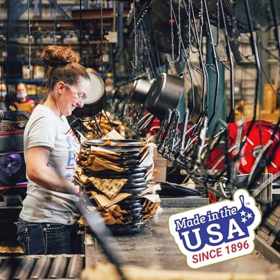 Gietijzeren ronde pan met dubbele handgrepen 20cm ideaal voor kleine maaltijden