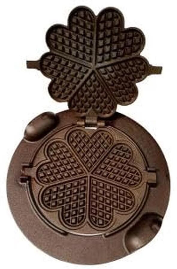 Gietijzeren Hartvormig Wafelijzer voor Binnen en Buiten 33 cm