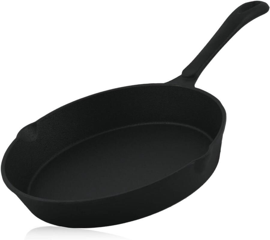 Gietijzeren Koekenpan 20 cm Ingebrand met Schenktuiten