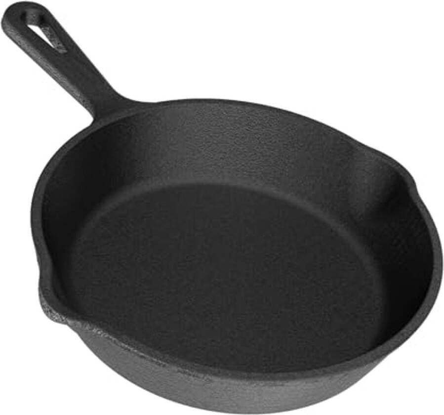 Gietijzeren koekenpan 20 cm met antiaanbaklaag ideaal voor eieren en omeletten