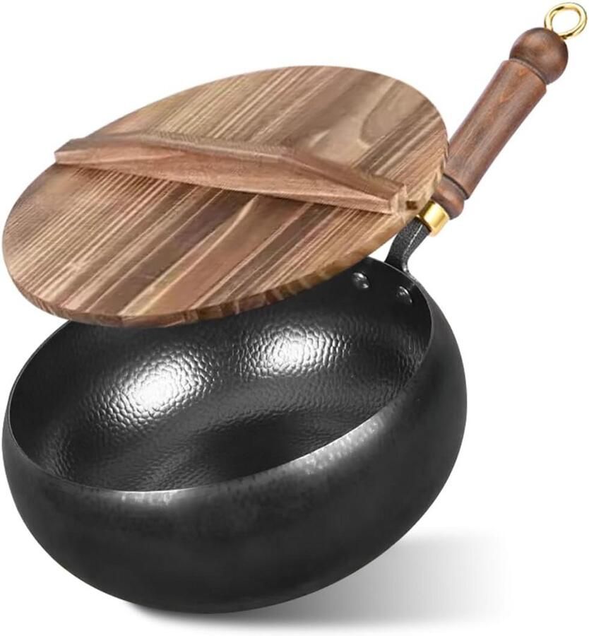 Gietijzeren Koekenpan 24 cm – Handgesmeed Zonder Coating – Geschikt voor Gas & Inductie