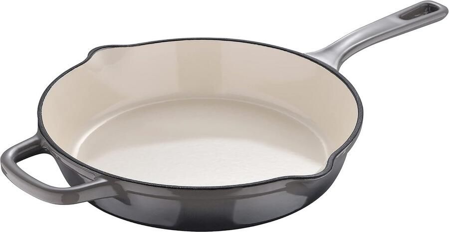 Gietijzeren Koekenpan 24.5 cm Wit Geschikt voor Alle Warmtebronnen