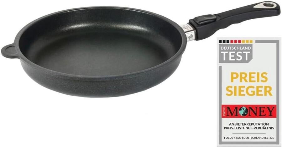 Gietijzeren Koekenpan 28 cm met Antiaanbaklaag Geschikt voor Inductie